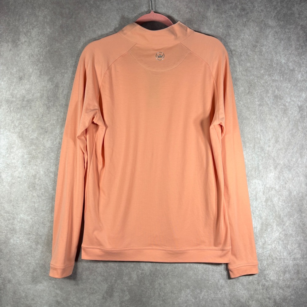 Peter Millar 1/4 Zip Pullover Mens M Peach Crown Crafted Quarter Zip Performance - Picture 5 of 10